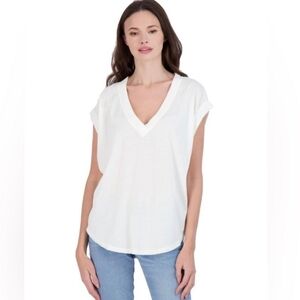 Free People Movement White V Neck Sleeveless Oversized Top Small